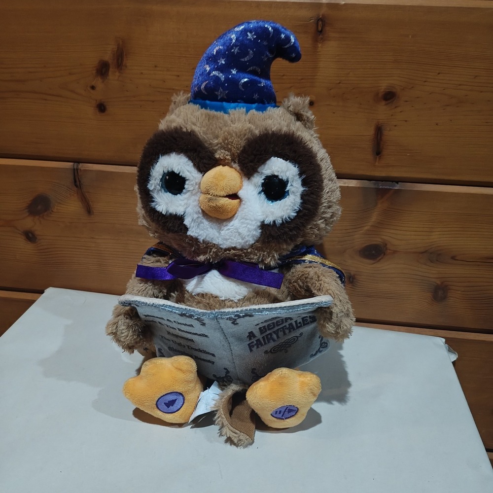 Octavius The Storytelling Owl 5 Fairytales Animatronic 13" Plush Tested Work D22